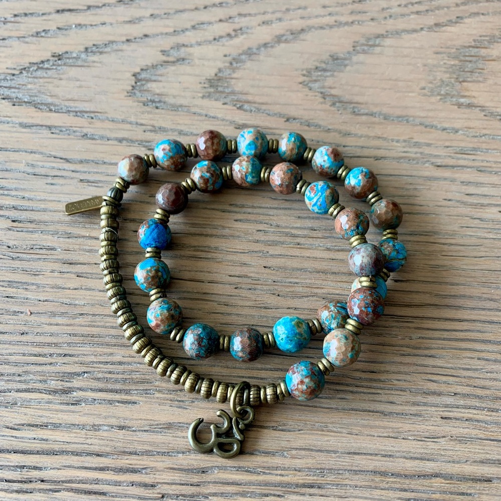 Lovepray jewelry crazy lace agate mala bracelet